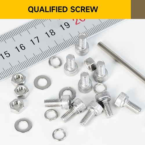 Mywish (100Sets) M4 Screw Kit, M4 x 30mm Socket Head Cap Screws Bolts, 304 Stainless Steel Allen Socket Hex Drive M4 Bolts, Bright Finish m4 Screws with Nuts and Washers & Hex Spanner - size: M4 x 30mm