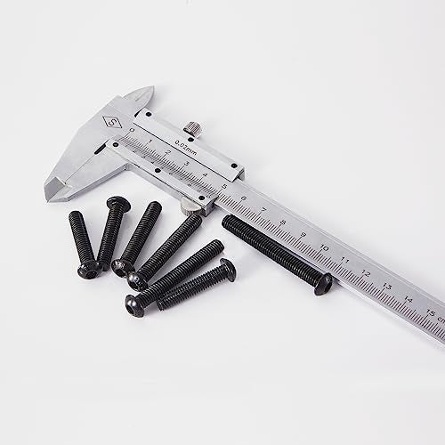 M6 x 60mm 65mm 70mm 75mm 80mm Button Head Socket Cap Screws Bolts, 10.9 Grade Alloy Steel, Black Oxide Finish, Metric Allen Hex Drive, Fully Threaded, Assortment Kit 25Pcs - size: Button M6x60-80mm