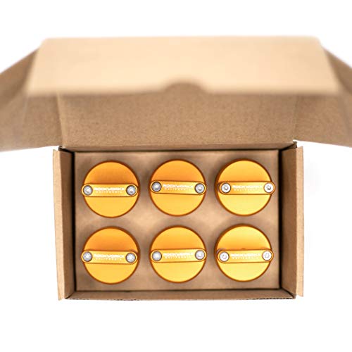 ROCKWORKX Billet Aluminum JKU Hard Top Quick Removal Fastener Thumb Screw, Integrated D Ring Product Name - color: Orange