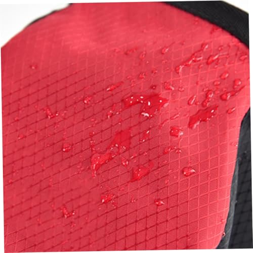 Rock Climbing Chalk Bag Waist Pouch Non-Slip Outdoor Bouldering Chalk Storage Bag for Climbers with Adjustable Belt Red Black
