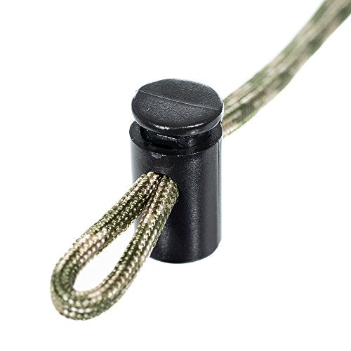 Craft County 1/4 Inch Heavy Duty Barrel Cord Lock Toggle Stop Sliders - Multiple Pack Size Options - size: 50 Pack
