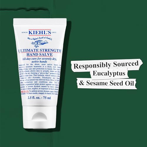 Kiehl's - Ultimate Strength Hand Salve, Deeply Hydrating Hand Lotion | Hand Lotion for Intense Moisture - With Thick and Rich Formula - Protects and Repairs Dry Skin - size: 2.5 Fl Oz / 75 ml (Pack of 2)