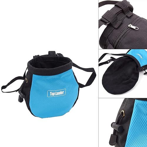 Rock Climbing Chalk Bag Outdoor Bouldering Magnesia Pouch Drawstring Closure Nonslip Magnesia Powder Hiking and Camping Accessories Portable Chalk Bucket