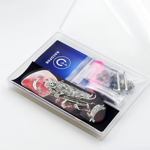 Pro Fingerboard 34mm Wooden Board Professional Finger Skateboard Trucks CNC Swirl Wheels (Death)