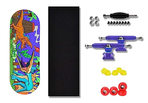Teak Tuning Heat Transfer Graphic 34mm Fingerboard Complete - Chilla'saurus Edition