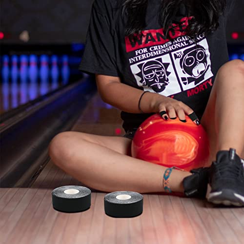 Cosmos 2 Rolls Bowling Finger Tape Elastic Thumb Tape Protective Bowling Ball Accessories for Bowler Sport Exercise Workout, Each Roll 2.5 cm Wide x 5m