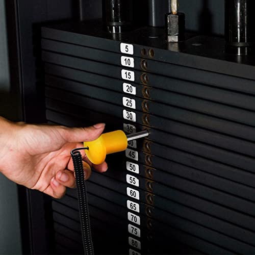 TreadLife Fitness Universal Weight Stack Pin for Commercial Gym or Home Gym | Heavy Duty Pin Insert | Health Club Grade Steel - style: Yellow