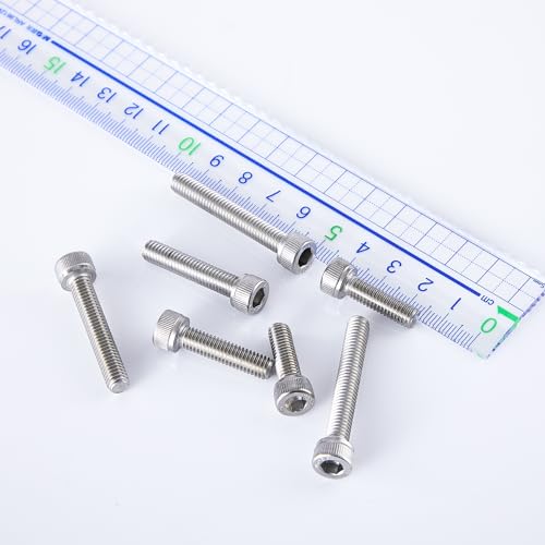 M6-1.0 x 30mm Socket Head Cap Screws Bolts, 304 Stainless Steel (A2-70), Allen Socket Drive, Bright Finish, Full Machine Threads, Quantity 25 - size: M6 x 30mm(25 PCS)