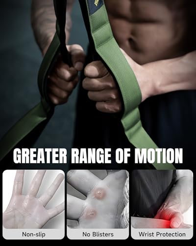 MANUEKLEAR 3 Grip Lengths in 1 Tricep Rope Cable Attachment with Ergonomic Handles, Greater ROM for Tricep Push Down Attachment Professional Gym Rope for Overhead Extension - color: Green 2pcs