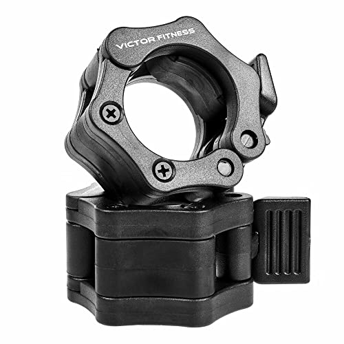 24" Padded Weightlifting Straps with X-Grip + 2 Quick Release Barbell/Dumbbell Collar Clamps - color: Black