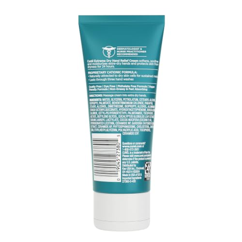 Curel Hand Cream for Dry to Extremely Dry Hands and Skin, 3 fl oz | Extreme Relief Hand Lotion, Long-Lasting Moisturizer, Skin Care Essential, Fragrance-Free, Travel Size - size: 3 Fl Oz (Pack of 1)