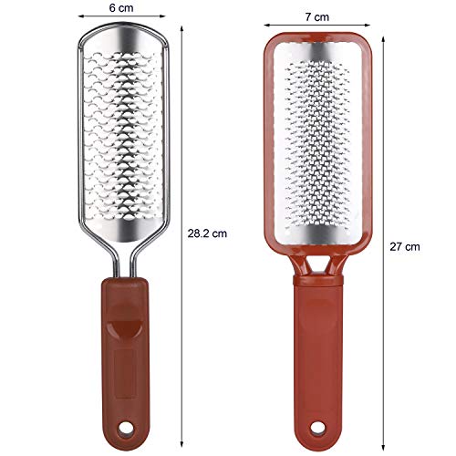 2 Pieces Colossal Foot Rasp Foot Files Callus Remover Foot Scrubber, Stainless Steel Feet Grater Heel File Foot Pedicure Tools for Dry Cracked Heels - color: Foot Rasp X 2