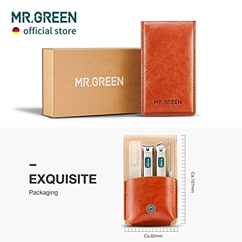 MR.GREEN Portable Manicure Sets Pedicure kits Stainless Steel Nail Clippers Tool Travel Grooming Case Nail Scissors Gift Box (Mr-6104) - color: Mr-6104