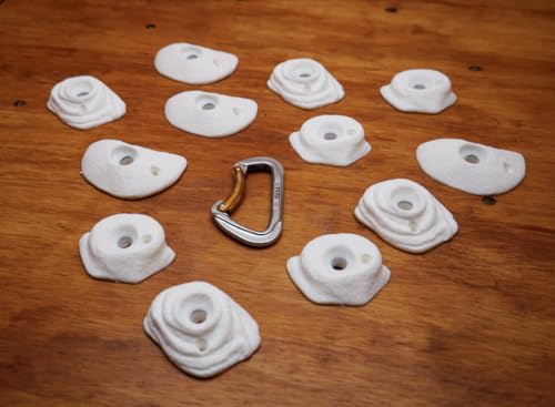 12 Bolt On Crimp Rock Climbing Holds Home Climbing Wall Bouldering Gym Holds - color: Beginner Bone