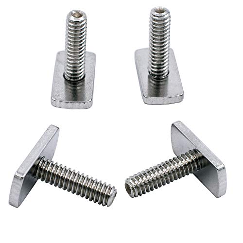 YYST 1/4 Inch - 20 Threads Kayak Rail/Track Screws & Track Nuts T Bolt Hardware Gear Mounting Replacement Kit for Kayaks Canoes Boats Rails