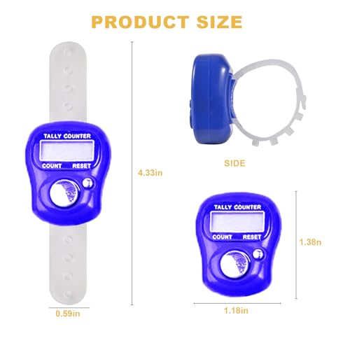 12pcs Electronic Finger Counter, 5-Digit Number Count Clicker, Mini LCD Digital Display Hand Tally Counter, Resettable Counters Clickers for Knitting, Crochet, Coaching, Lap, Golf, Toddler & Fidget - color: 12pack