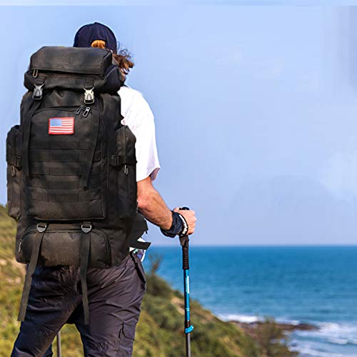 Hiking Backpack for Men 70L/100L Camping Backpack Military Rucksack Molle 3 Days Assault Pack for Climbing | Camping Backpack - color: 70l-black