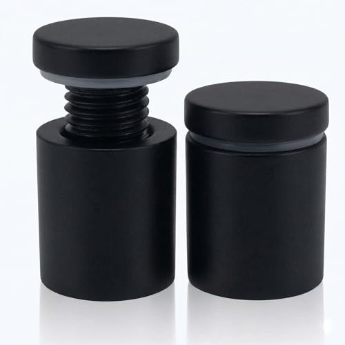 Lantee 20pcs Black Sign Standoff Screws, Stainless Steel Wall Mount Standoff Holders, Heavy Duty for 1/2" Thick Acrylic/Glass 1/2" x 3/4"(12x20mm) - color: Black, size: 1/2" x 3/4" / 12 x 20mm