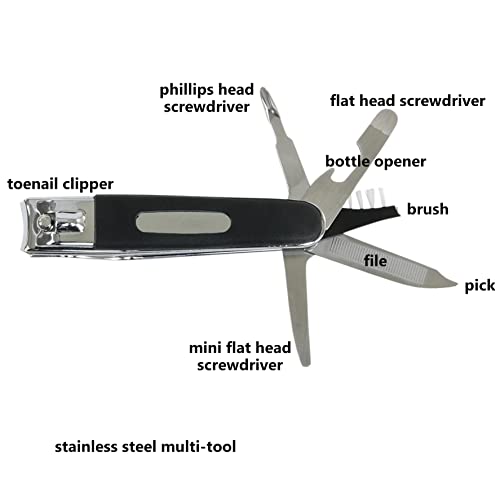 Iconikal 8-in-1 Toenail Clipper Multi Tool Screwdriver File