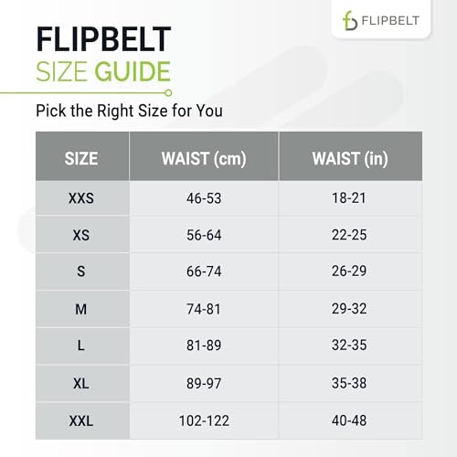 FlipBelt Classic Running Belt, Phone Holder for Running, Money Belt Pouch - color: Reflective Neon Yellow, size: Extra Small