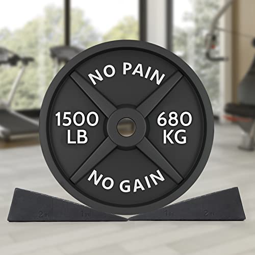 Squat Wedge for Easier Squats: 2-Pack Non-Slip Blocks with Guides | Improve Knees Ankles Mobility for Split Squats Weightlifting Deadlift Fitness Enthusiasts Home Exercisers Daily Workout