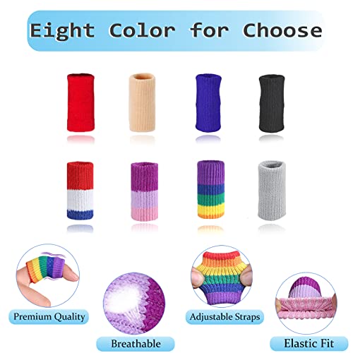 Finger Compression Sleeves, 10 Pcs | Finger Protectors Cots for Arthritis Swelling Basketball Sport, Breathable Elastic - color: Gray