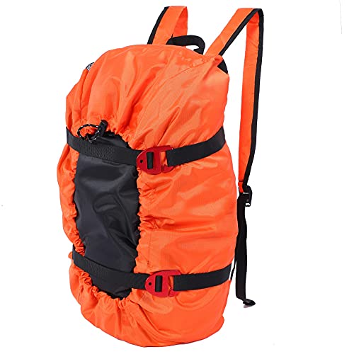 Haofy Climbing Bag Rock Climbing, Tarp, Rock Climbing Rope Kit Bag Folding Shoulder Strap For Outdoor Camping Hiking (Orange)