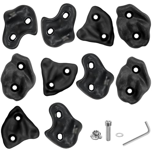 10PCS Rock Climbing Holds for Climber,Large Adult Rock Climbing Stones | with Mounting Hardware for Indoor Outdoor Rock Climbing Wall,Perfect for Family Fun & Exercise