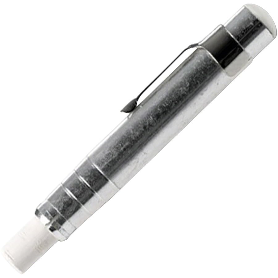 Charles Leonard Pen Style Aluminum Chalk Holder with Chalk, Silver (74541) - color: Silver