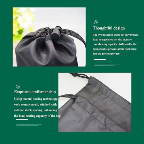 6-Pack Nylon Drawstring Bags with Toggle Closure - Multi-Size Cinch Sack Set for Travel Luggage Organization, Gym Gear, Shoe Storage, and Folding Blind Cane Pouch - Ditty Bags (11 x 13 Inch) - size: 11 x 13 Inch