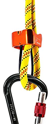 Climbing Abseiling Belay Device ATC Rappelling Descender 25KN V-grooved Equipment - color: Orange