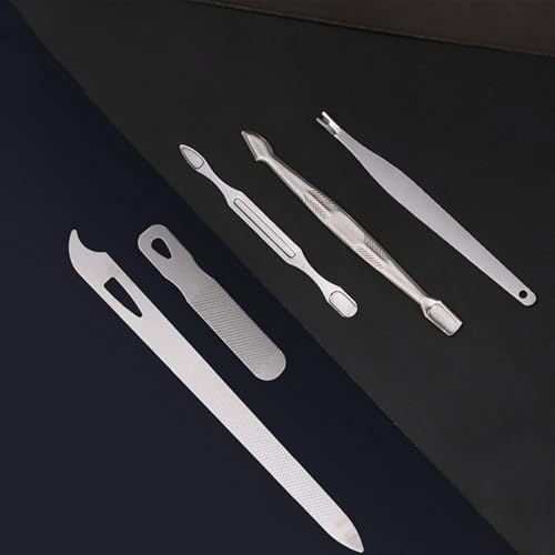 19 Pcs Manicure and Pedicure Kit with Portable Case Nail Grooming Tools for Travel Office and Home Use - color: Claret