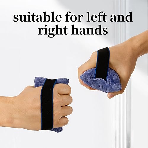 Stroke Patients for Hand Contracture Cushions Relief- Adjustable Palm Protector with Anti-Slip Grip Comfort Pillow, Reusable Hand Brace Arthritis Spasticity Post-Surgery Recovery(Purple) - color: Purple