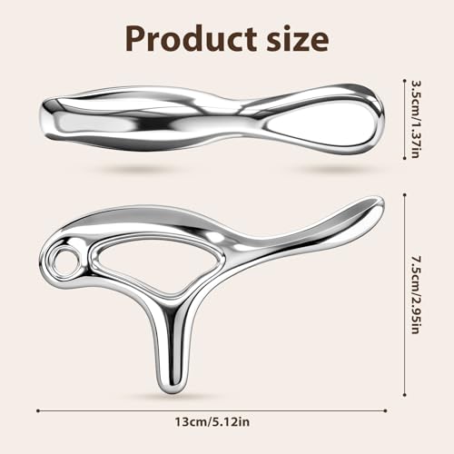 Ranarose Trigger Point Massage Tool for Deep Tissue, Muscle Pain Relief | 6 in 1 Metal Scraper Tool, Fascia Massage Tool for Body Pain & Myofascial Relief, Gua Sha, Thumb Saver & Acupressure Tool