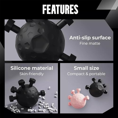 Glitzgrip Arm Builder 2025 New Hand Forearm Ball Strengthener and Finger Grip Exerciser Balls Wrist Strengthening Guitar Finger Gripper Strength Trainer Hand Squeezer Stretcher Extender Workout - color: Pink-2PC