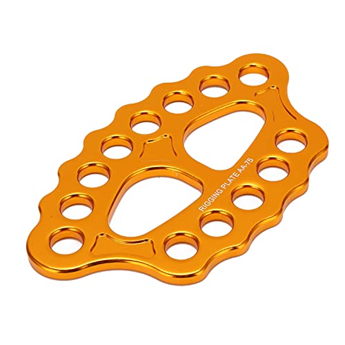 45kn Aluminum Alloy Takelytplatte 15 Holes Anchor Divider, Climbing on , Finger Power Equipment for Mountaineering, Climbing, Caves, Abseiling, Departure