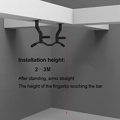 Pull-Up Bars Wall-mounted Horizontal Bar Sturdy Steel Chin Pull Rod Corridor Garage Ceiling Rock Climbing Equipment Load 250kg,