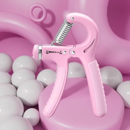 Hand Grip Strengthener for Kids & Teens, 11-66lbs Adjustable Resistance Trainer with Counter, Non-Slip Forearm Exerciser