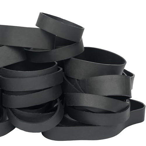 Rubber Bands Assorted Sizes Mixed Elastic Bands Size82,size94,size84#105 | 50pcs Wide Black Tactical Rubber Bands for Survival Office Supply