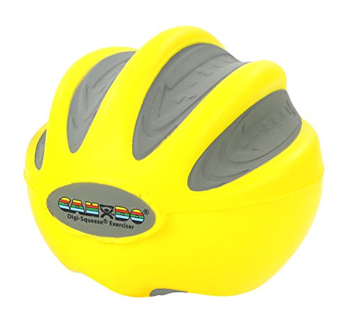 CanDo 10-1990 Digi-Squeeze Hand Exerciser - color: Yellow: X-light, size: Large