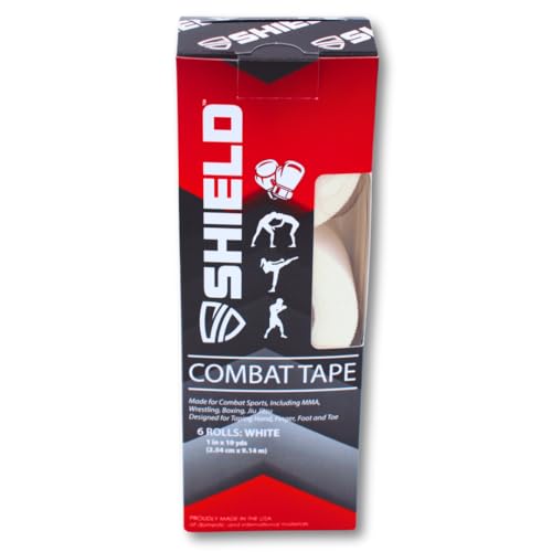 SHIELD Combat Tape 1" Inch x 10 Yards, 6 Pack, White