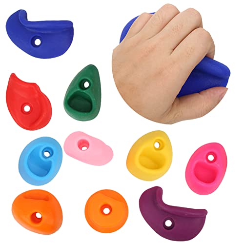 PE Plastic Multicolor Climbing Hold, Large Rock Wall (Medium Size 10 Pack)