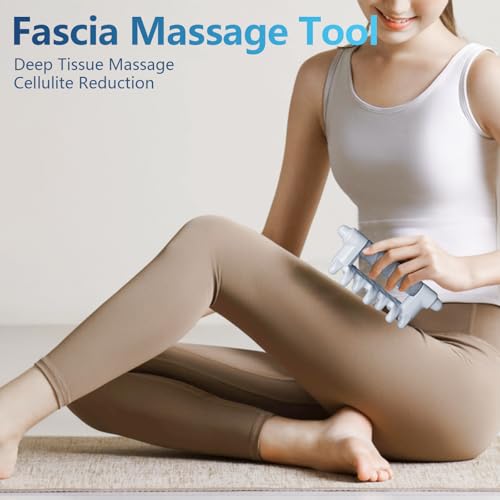 Fascia Massage Tool Blaster for Cellulite,Handheld Myofascial Release Tool for Deep Tissue Massage,Trigger Point Massage Tool for Manual Massage of Neck & Back - color: Grey