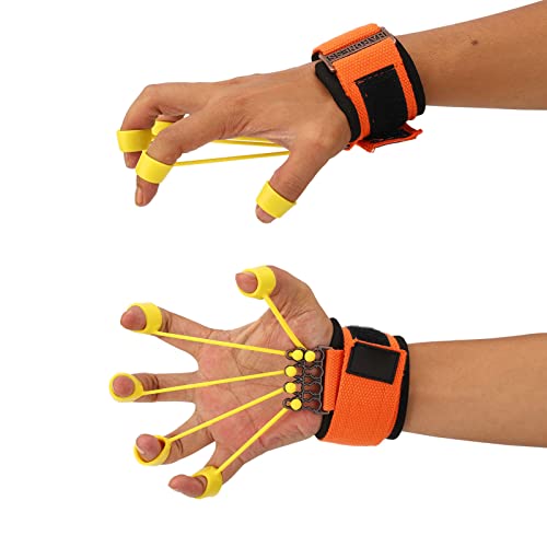 ZJchao Finger Extension Trainer, Silicone Band with Hook and Loop Fastener for Hand Rehabilitation, Wrist and Finger Exercise, Grip Strength Training