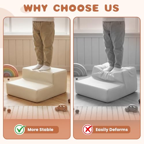 Sumbababy Climbing Foam Blocks for Toddlers: Waterproof Pu Leather Soft Climber - 4 Pcs Toddler Indoor Climbing Toys - Kids Outdoor Playground Playset Best Gift Preschool Daycare Supplies(Green/Brown) - style: Green/Brown