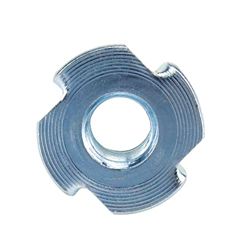 T Nuts M10 50Pcs Threaded Inserts T-Nuts, Zinc-Plated Steel 4 Pronged Tee Nut for Wood, Rock Climbing Holds Cabinetry - size: 50Pcs