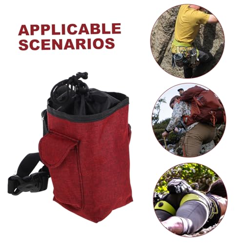Toyvian Unique Chalk Bag with Closure and Zipper Storage Pockets for Bouldering Rock Climbing and Gymnastics Design for Secure Gear Storage