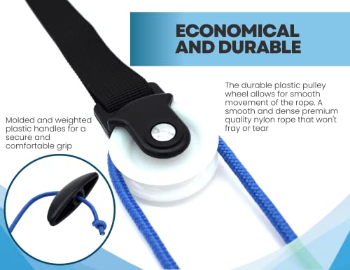 LiftAid Shoulder Pulley for Physical Therapy with Exercise Guide - Improves Shoulder Strength & Range of Motion - Reduces Pain, Helps in Muscle Recovery (Blue Pack of 10) - color: Blue Pack of 10