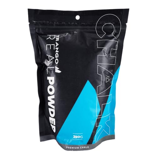 TRANGO Real Powder Chalk - Pure Powder Pharmaceutical Grade Chalk | Rock Climbing, Bouldering, Weightlifiting - size: 250g
