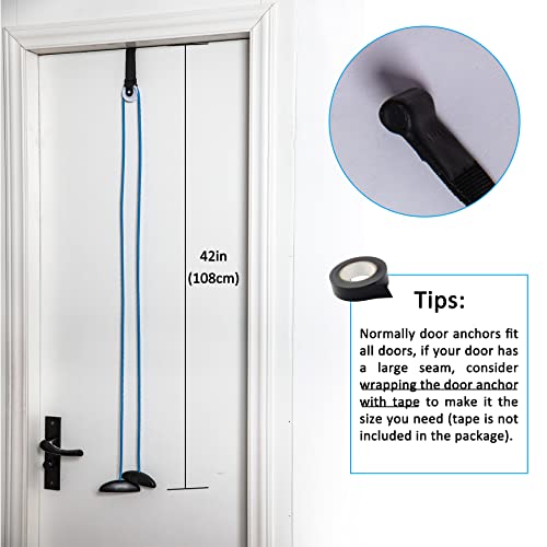 Shoulder Pulley Over The Door Physical Therapy System | Over-the-door exercise pulley designed for shoulder physical therapy exercises. - color: 10PCS-Blue